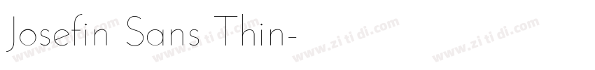 Josefin Sans Thin字体转换
